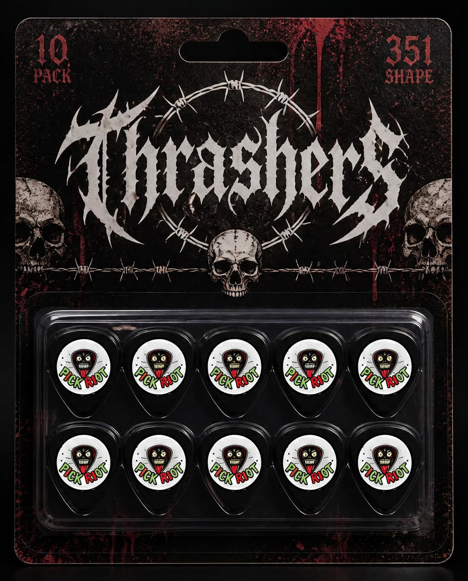 Thrashers guitar pick blister pack